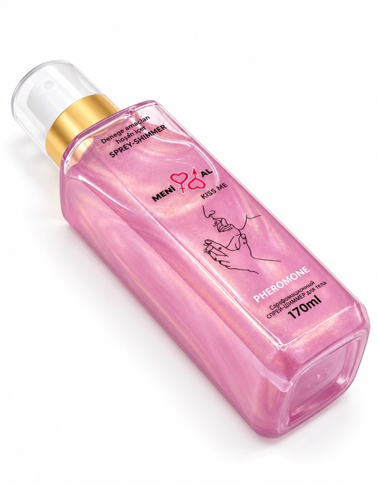 MENI AL Kiss Me tana uchun xushbo‘y sprey-shimmer, pushti, 170 ml