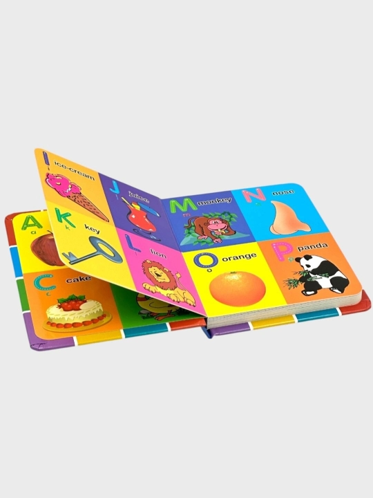 Развивающие картонные книги (board book) для детей, набор из 4 штук