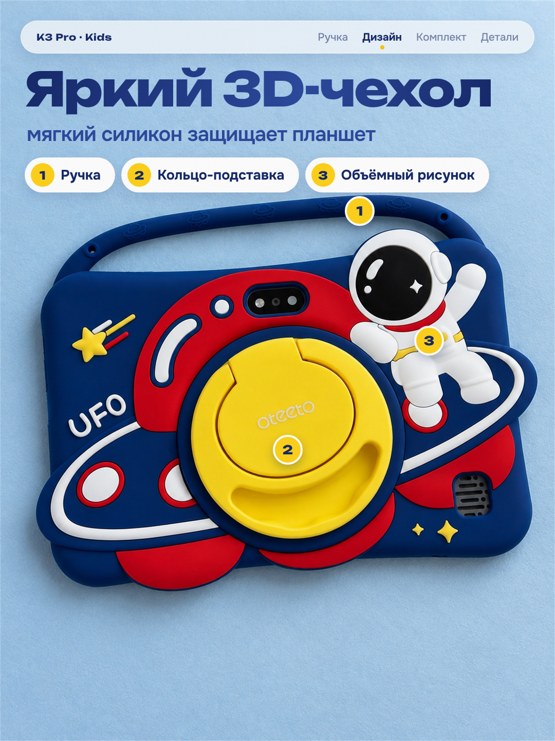 Детский планшет 7 дюймов Android 16, 2/16 ГБ, Wi-Fi 5 ГГц, с чехлом и детскими часами