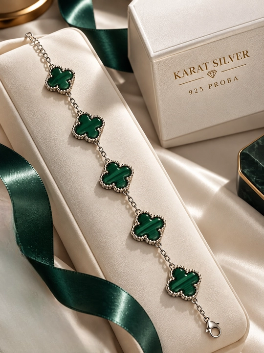 Серебряный браслет Van Cleef 925 пробы, женское украшение, серебряный аксессуар в 4 цветах