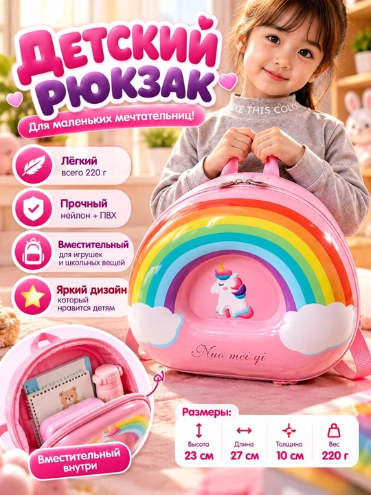 Детский мини-рюкзак, яркий, лёгкий, сумка для малышей - 