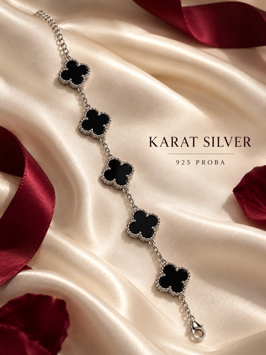 Серебряный браслет Van Cleef 925 пробы, женское украшение, серебряный аксессуар в 4 цветах