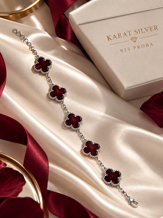 Серебряный браслет Van Cleef 925 пробы, женское украшение, серебряный аксессуар в 4 цветах