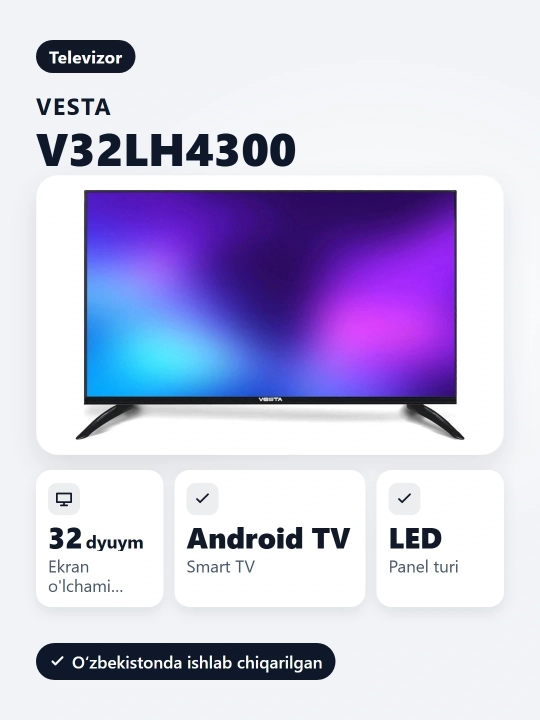Vesta V32LH4300 32 dyuymli Smart TV