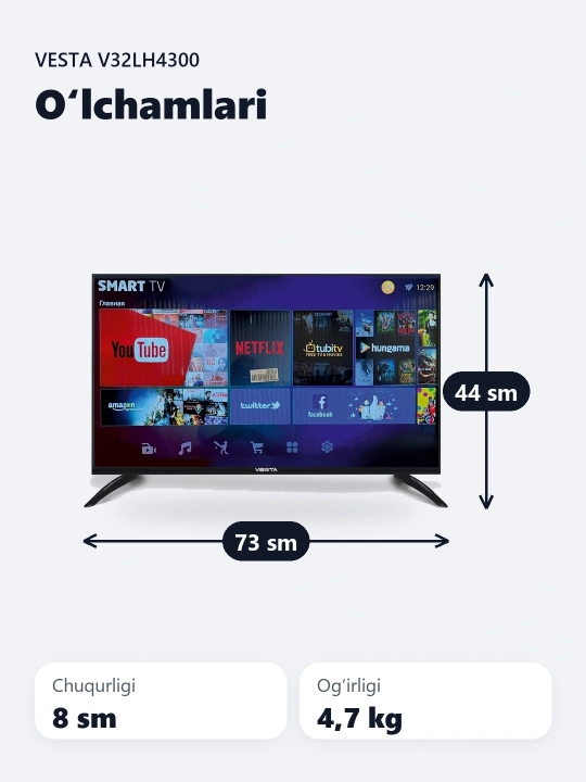 Vesta V32LH4300 32 dyuymli Smart TV