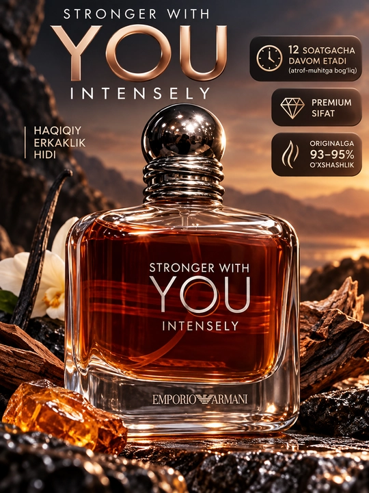 Мужские духиStronger with You Intensely 100 мл, духи для мужчин мужская парфюмерная вода - 
