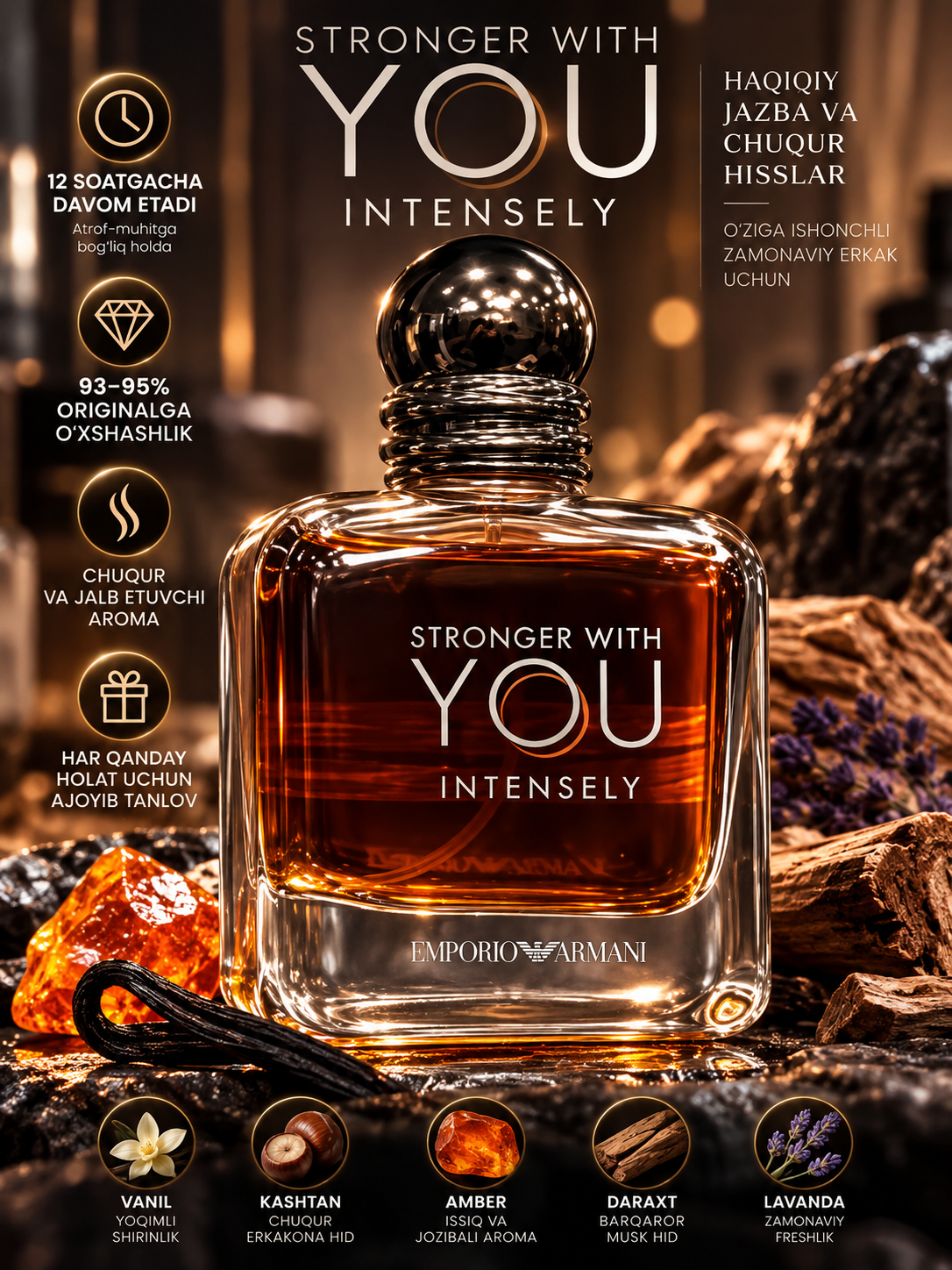 Мужские духи Stronger with You Intensely 100 мл  - 
