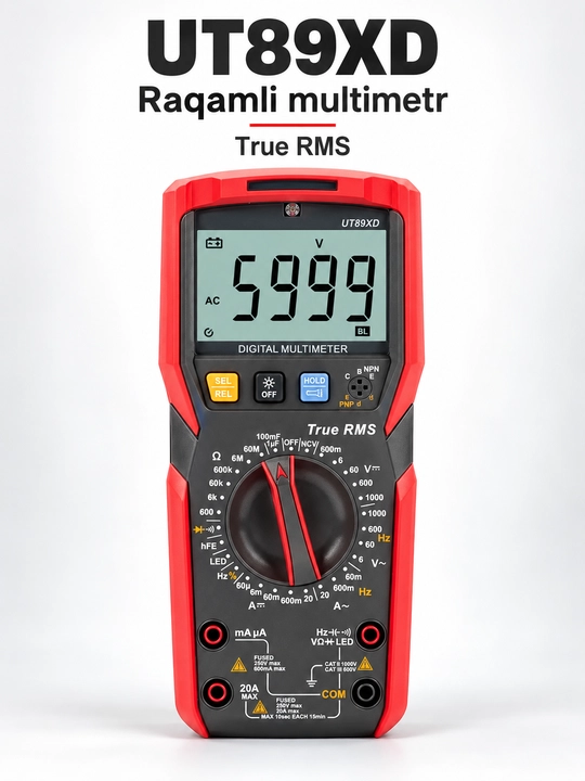 Цифровой мультиметр UNI-T UT89XD, True RMS, тест LED, NCV, подсветка и фонарик
