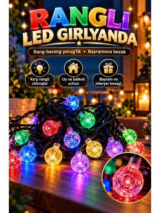 "Matli sharchalar" svetodiodli girlyanda