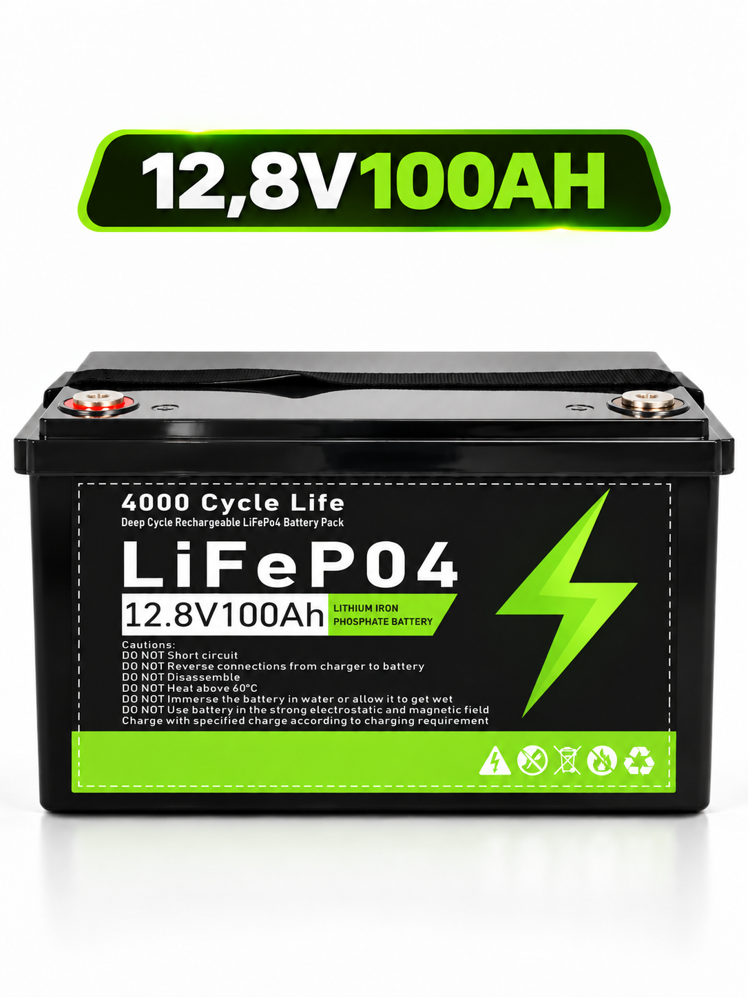 LiFePO4 от 12–до 48V, от 100–280Ah, глубокий цикл, BMS