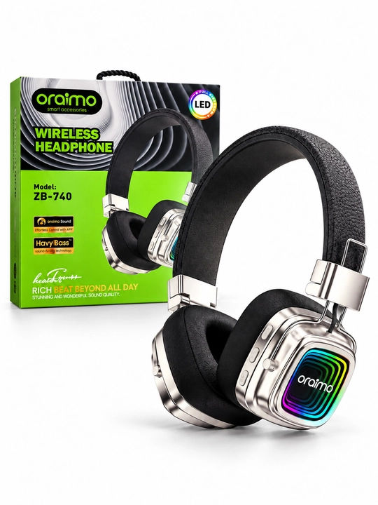 Oraimo TURE R-30 RGB yoritkichli stereo quloqchin, qora