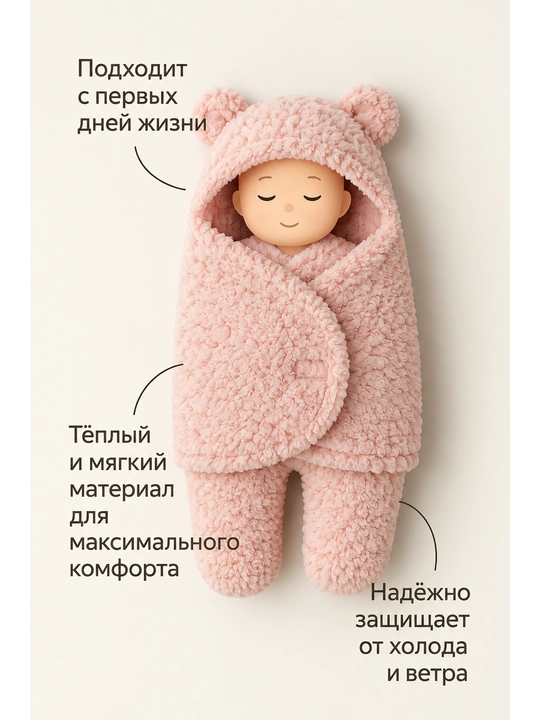 Konvert uchun yangi tugʻilgan chaqaloq, iliq, ikki qavatli issiqlik izolyatsiyasi,