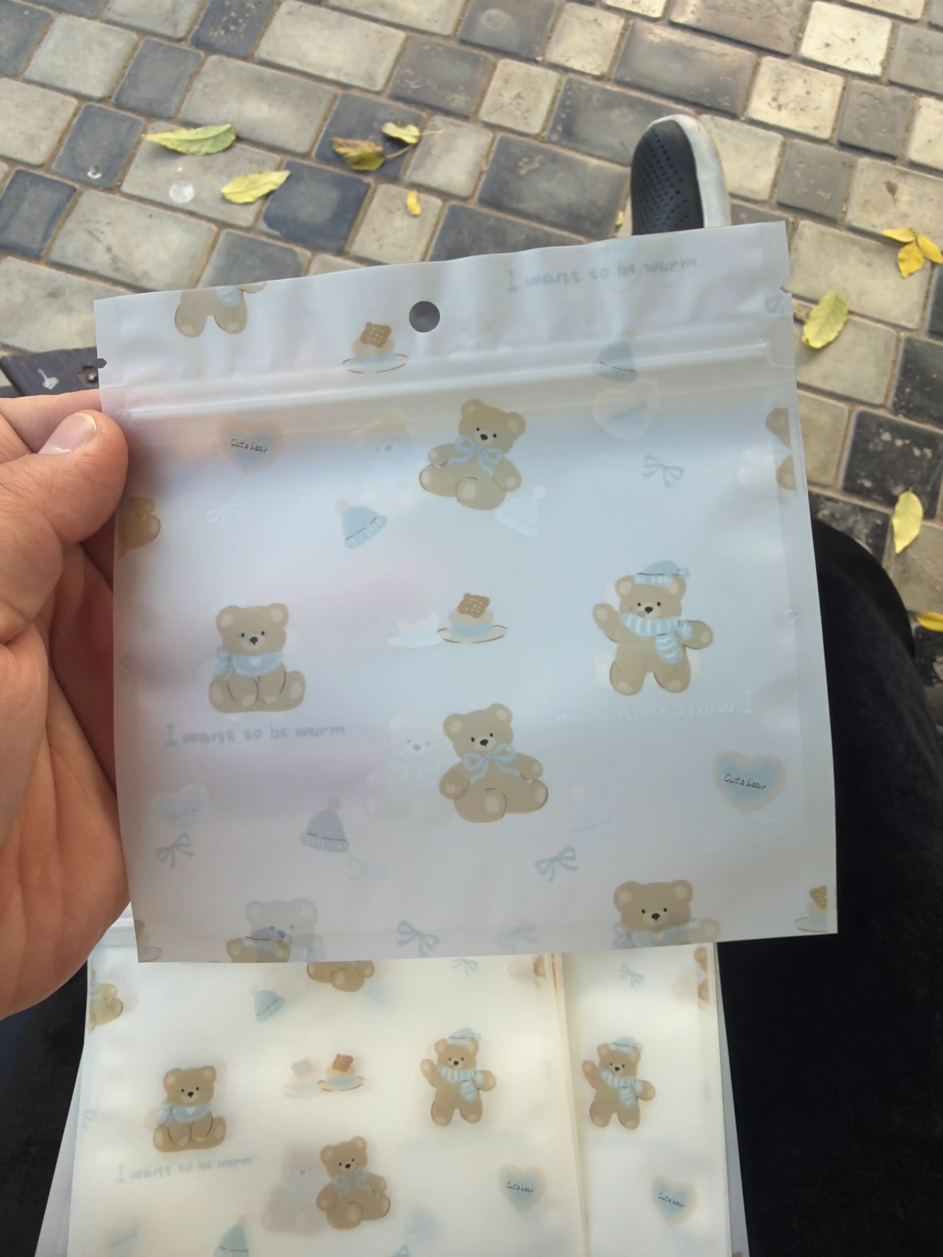 Zip-lock qulfli, bosma naqshli sovg‘a paketlari