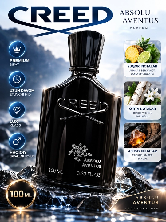 Creed Aventus 100 мл — мужской парфюм, мужские духи, парфюмированная вода для мужчин - 