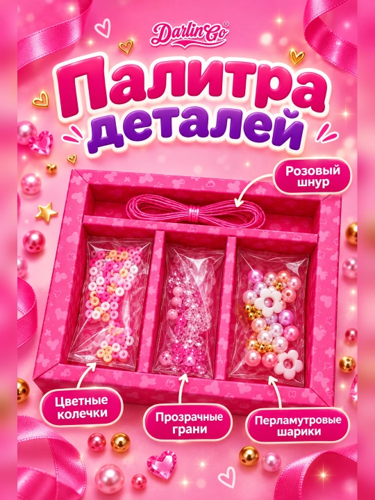 Набор бусин для создания браслетов с маленькими бусинами, высокого качества и ярких цветов