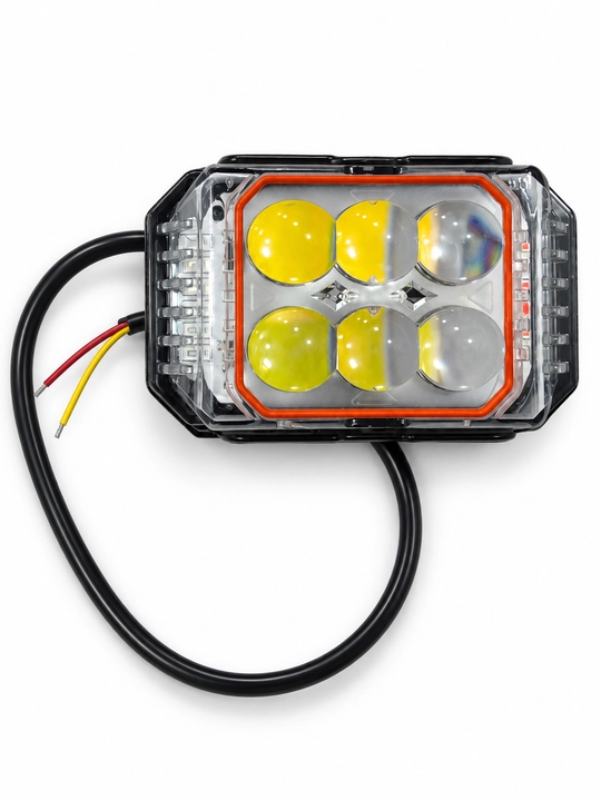 Mototsikl va skuterlar uchun 6 linzali LED fara — 1 dona