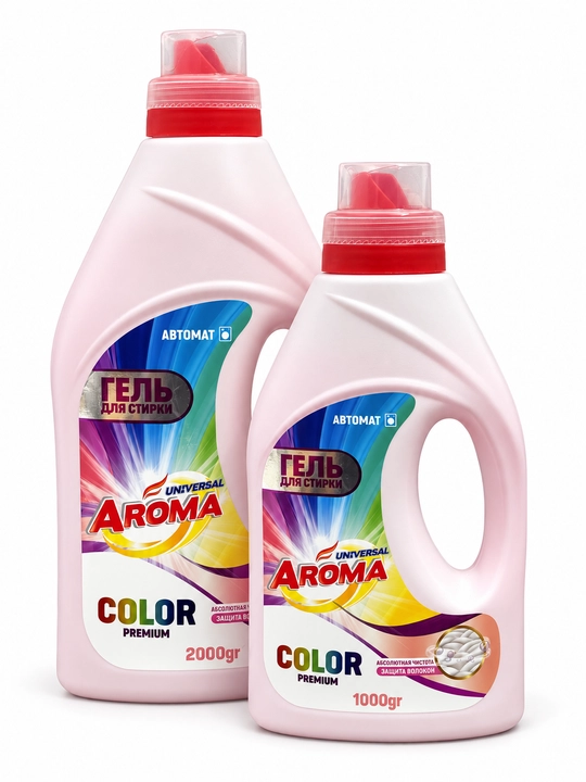 Гель для стирки AROMA Universal, для чистоты и ухода за одеждой, 1000 мл / 2000 мл - 