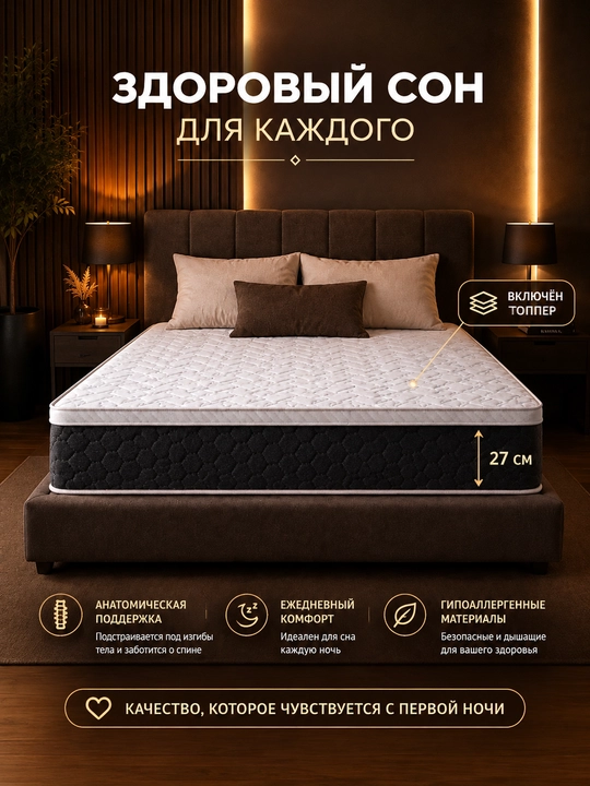 Ortopedik matras,ikki tomonli 27 sm - 