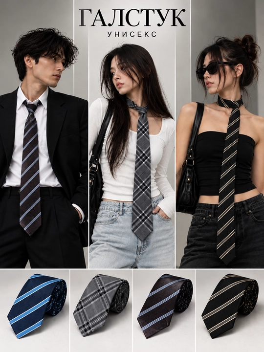 Erkaklar va ayollar uchun unisex klassik galstuk, 135 sm, maktab va ofis uchun