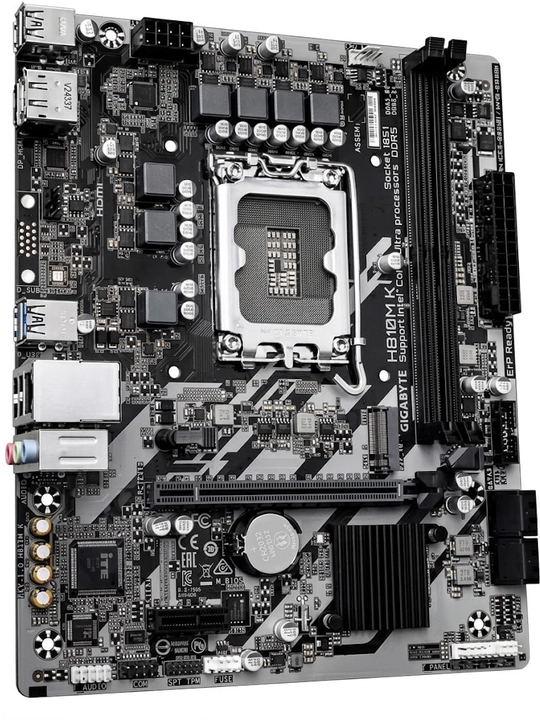 Ona plata GIGABYTE H810M K, LGA 1851, DDR5, PCIe 4.0, M.2 NVMe, mATX, kompyuter uchun