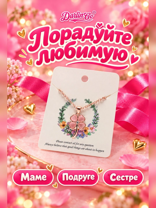 Ожерелье женское, бижутерия, аксессуары, c подвеской