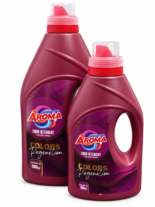 Гель для стирки AROMA Universal, для чистоты и ухода за одеждой, 1000 мл / 2000 мл - 