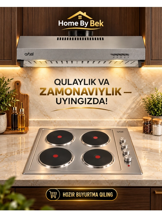 Artel Moderno I60-0062 - zamonaviy o‘rnatiladigan elektr pishirish paneli
