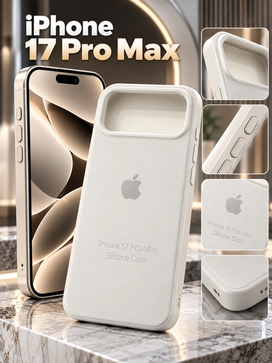Чехол для iPhone 17 Pro, Pro Max, силиконовый чехол MagSafe - 