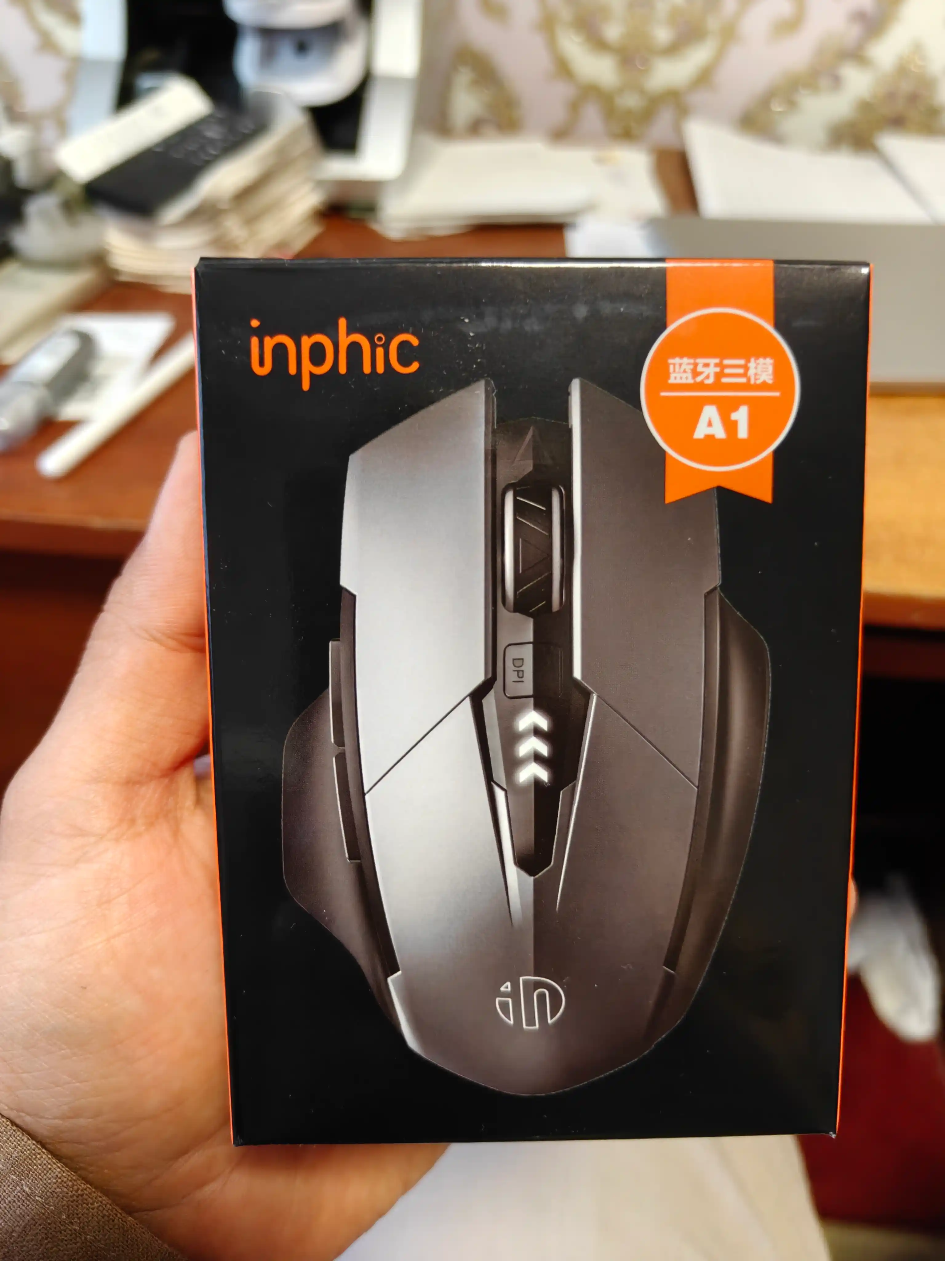 Simsiz INPHIC A1 sichqoncha, batareyali Bluetooth o‘yin sichqonchasi, 1600 DPI