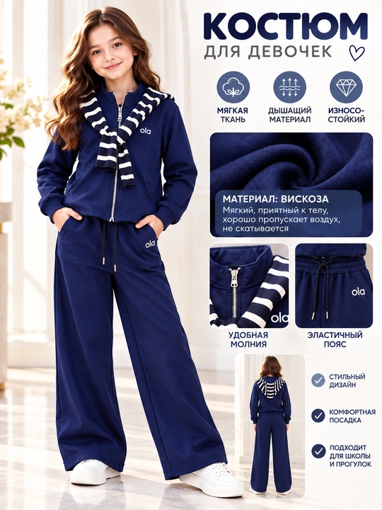 Qizlar uchun sport kostyumi - 