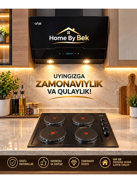 Artel Moderno I60-0062 - zamonaviy o‘rnatiladigan elektr pishirish paneli