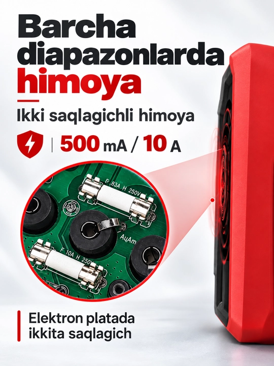 UNI-T UT890D+ raqamli multimetr, True RMS, 6000 sanoq, LIVE va NCV