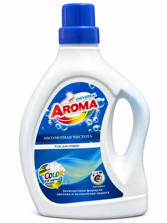 Гель для стирки AROMA Universal Color, для цветного белья, автомат, 1000 мл / 2000 мл