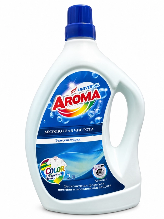 Гель для стирки AROMA Universal Color, для цветного белья, автомат, 1000 мл / 2000 мл
