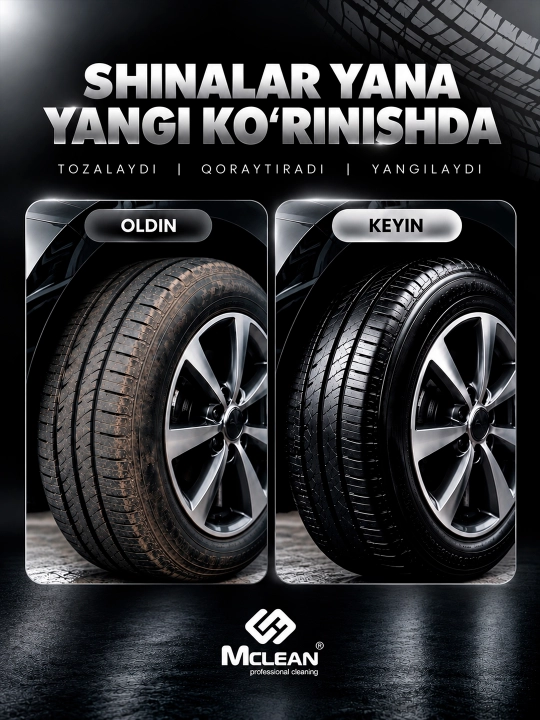 Чернитель шин Mclean tire blacker блеск и защита резины 500 мл