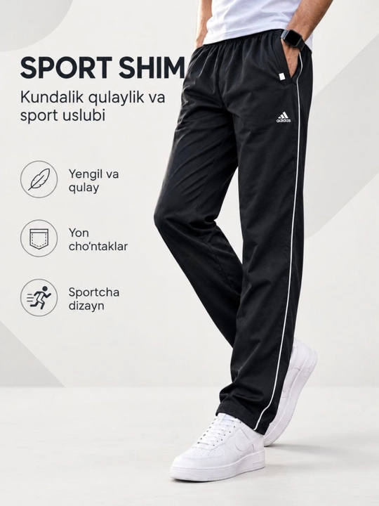 Erkaklar uchun barcha faslga mos sport shimlar triko uy uchun