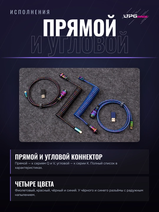 Keychron Type-A/Type-C o‘ralgan kabeli