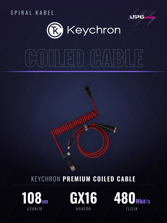 Keychron Type-A/Type-C o‘ralgan kabeli