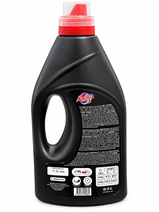 Гель для стирки AROMA Black Sensitive, для чёрной и тёмной одежды, 1000/2000 г