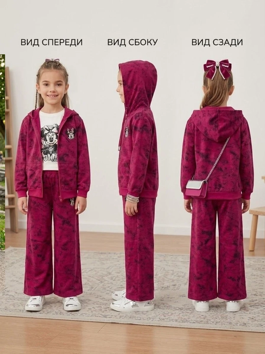 Qiz bolalar uchun 3talik kiyim to‘plami Minnie Maus bolalar kiyimi
