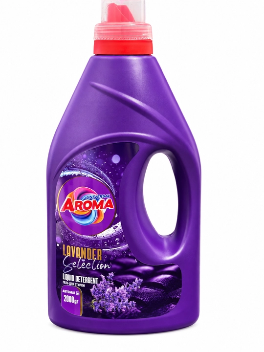 Гель для стирки AROMA Lavander Selection, с ароматом лаванды, автомат, 2000 г - 