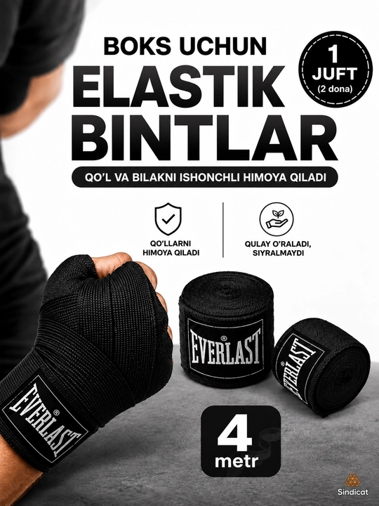 Boks binti, qo‘l uchun bintlar, qo‘l panjasi va bilak himoyasi, Boks, MMA, elastik