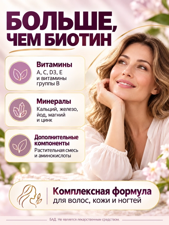 Биотин, Коллаген, витамин комплекс, 21st Century Hair, Skin & Nails Extra tab 50/90, Халяль