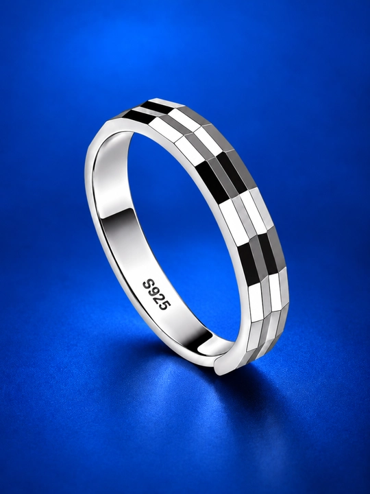 SILVERME Juftlik Uzuklari, 925 Proba Kumush, MOISSANITE Toshli, Rodiy Qoplamali
