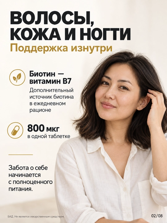 21st Century, Биотин, 110 таблеток легко проглатываемых