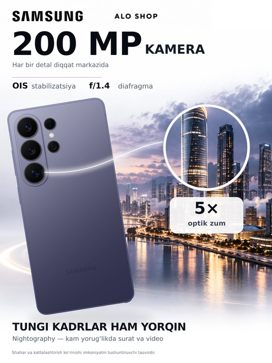 Smartfon Samsung Galaxy S26 Ultra 6,9" QHD+ AMOLED 120Hz 200MP 5000mAh 5G Snapdragon Elite