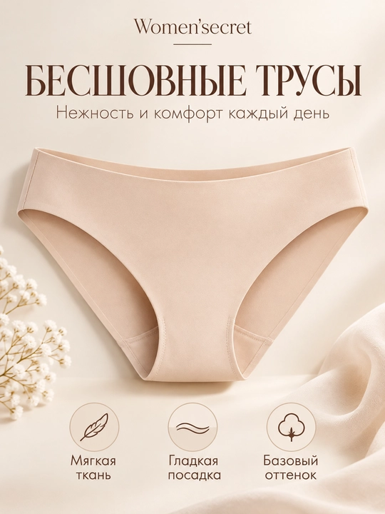 Женские классические трусы Women’secret бежевого цвета - 