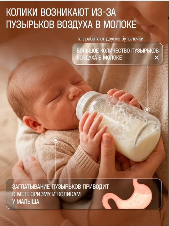 Детская бутылочка 3 в 1, 300 мл, для кормления с силиконовой соской BPA Free