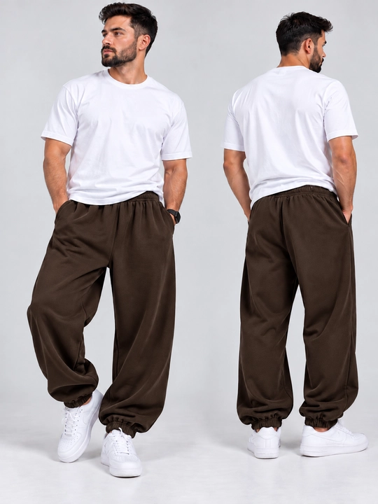 Erkaklar uchun sport shim, jogger, keng bichimli, rezinkali, qora