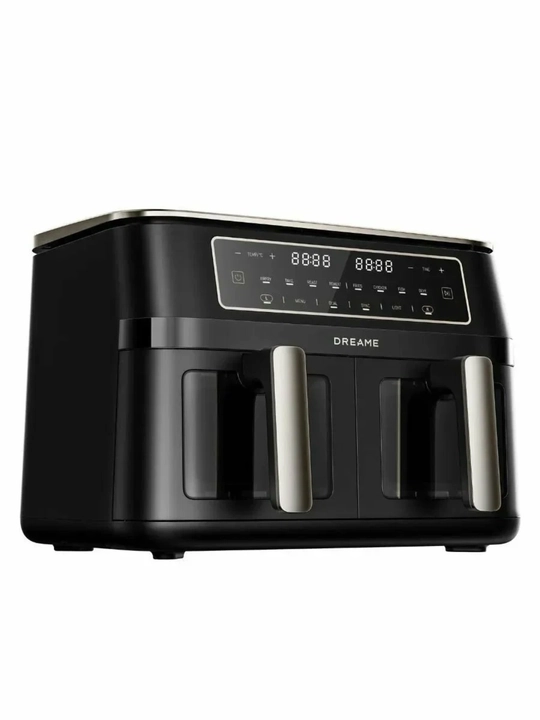 Aerogril Dreame DZ30 Black 5.5L+5.5L, ikkita savatli, 11-in-1, pishirish, kafolatli